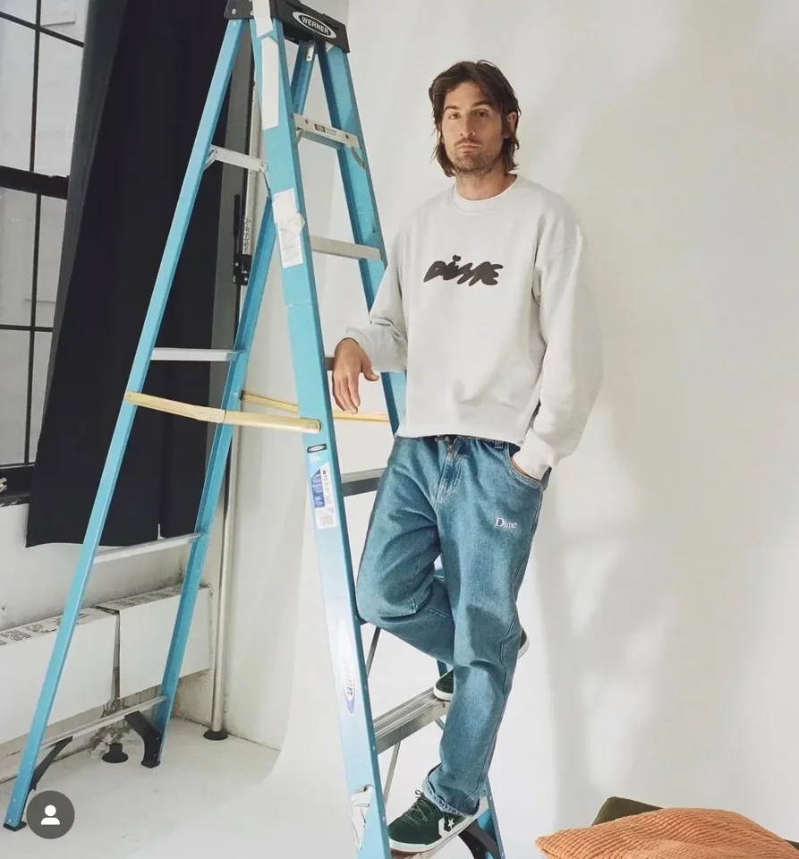 Y2K Big Boy Dime Jeans for Men Dime Skate Baggy Džínsy výšivky džínsové džínsové jednoduché nohavičky
