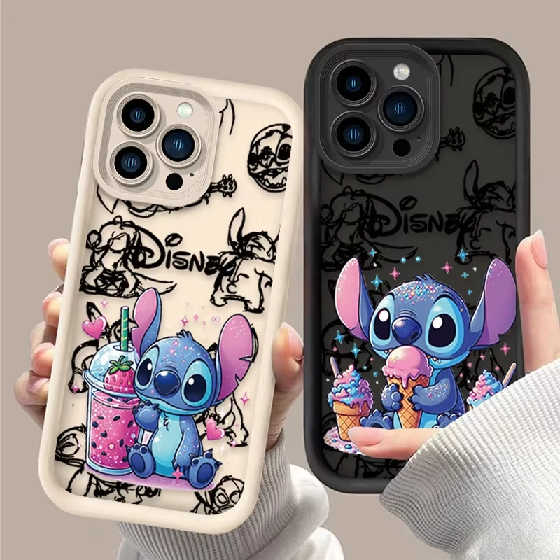 Y2K Cute Cartoon Stitch Telefón Puzdro pre Xiaomi Redmi Poznámka 9 9S 10 10C 11 12 12C 13C 14C A3 K30 K40 K50 Pro Plus Plus 4G 5G Cover