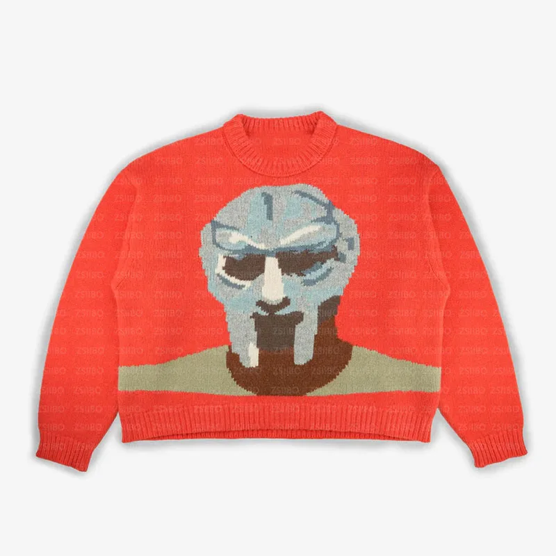 Y2K Dámsky sveterový odev Vintage Witted Wook Swater Swark okrúhly pruh pruh vysoký krk okrúhly krk s dlhým rukávom