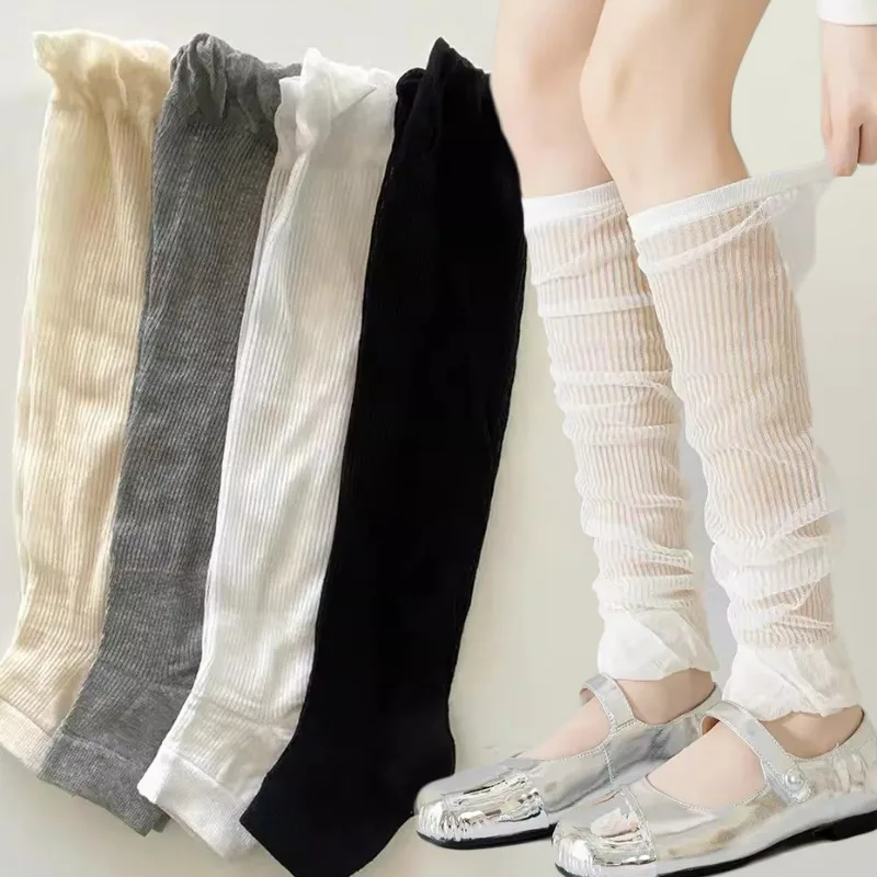Y2K Girls Ruffles koleno ponožky lolita dlhé ponožky Dám