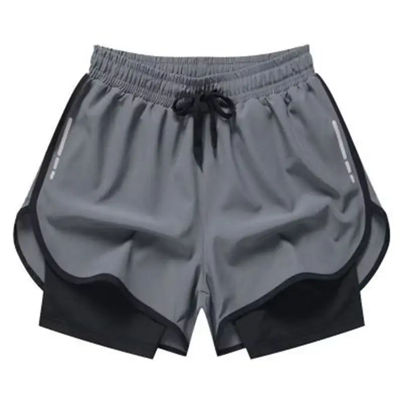 Y2k krátke nohavice rýchle suché bežecké šortky letný dvojitý deck 2 in 1 s krátkym tlačivými nohavičkami Sportswear Men Shorts telocvičňa beží krátka