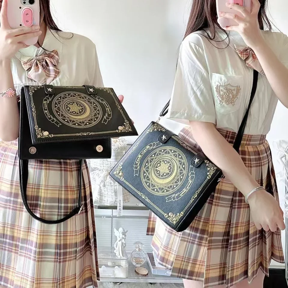 Y2K Kórejský gotický štvorec čierne rameno tašku harajuku vintage estetické kabelky luxusné dizajnérske kabelky Messenger tote tašky Ženy
