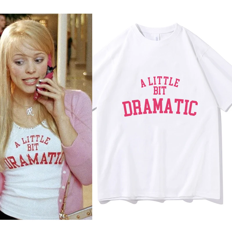 Y2K Mean Girls Trochu dramatické tričká Men muž Harajuku estetické tričká 100% bavlnené tričká Populárne krátke rukávy Streetwea