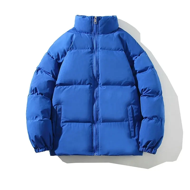 Y2K Nadmerná zimná bunda Men parky Zahustenie teplého kabátu pánske stánky Collar pevná farba Cast Parka Women Fashion Streetwear 5xl