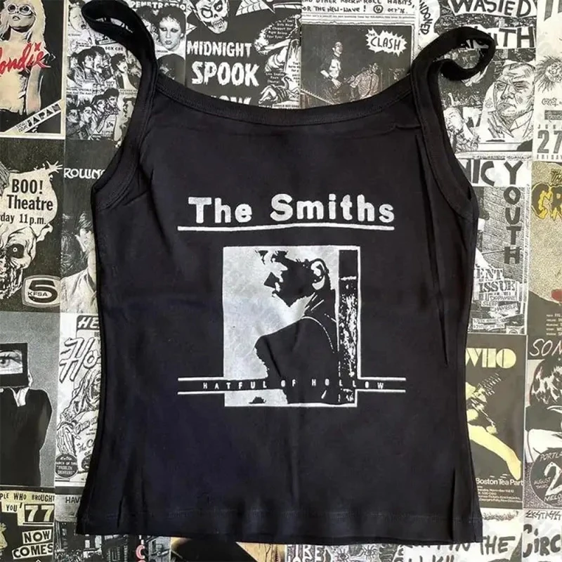 Y2K Print Tank Women Dámske grafiky bez rukávov Punk Punk Tops Vintage Cool Girl Gothic Fairycore Sexy korzet grunge podväzky camis