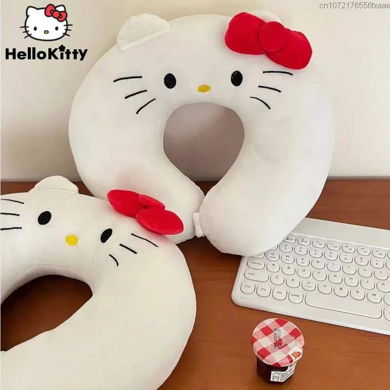 Y2k Sanrio Hello Kitty Cartoon Cat Cat U Tvar ochrany krku vankúš Dámsky Kancelária Cestovná ochrana krku vankúšový krk