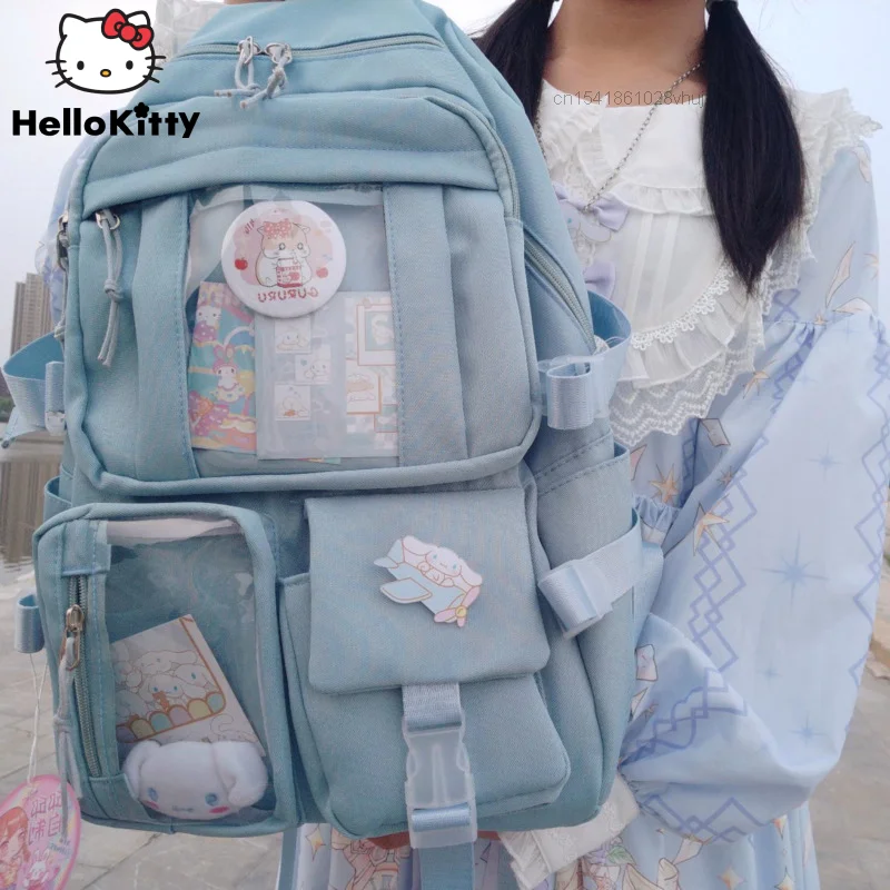 Y2K Sanrio Kuromi My Melody Leisure Backpack Veľká kapacita cestovný batoh ženy Kawaii Cartoon Cinnamoroll Student Schoolbag