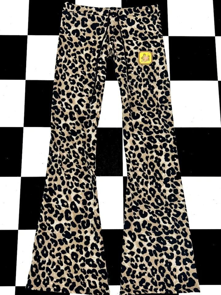 Y2K Summer Leopard Print Tlač široké nohavice nohavice nohavice sexy vysoký pás Ženy Nové módy Príležitostné ženy 90. roky nohavice Streetwears