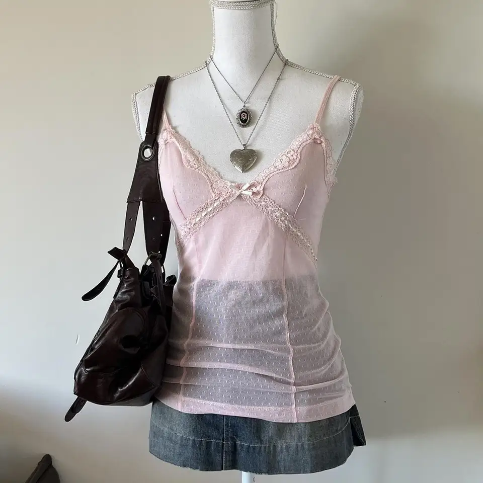 Y2K Vintage Leopard Print Vesta Chemitovaná čipka priehľadná priehľadná hodnota V-krk Halter Top Dámska štýlová dámska vesta bez rukávov Dámska vesta Sexy vesta