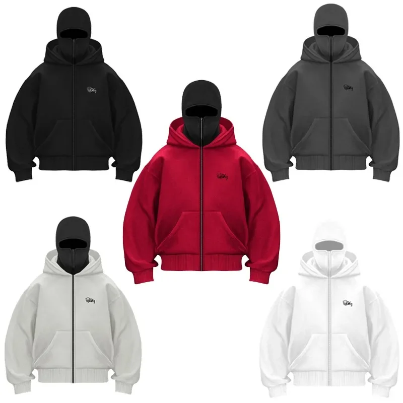 Y2K Zip Up Hoodie Vintage Double Hat Resistenj gotickej tlačiarenskej nadmernej kapucňu Men ženy hip hop módne streetwear bunda top