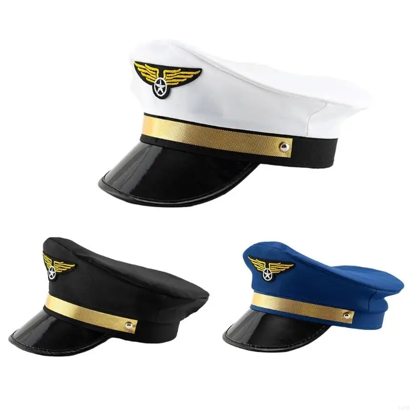 Y3ne Women Cosplay Hat Party Party Headar Flight Hat Flat Top Hat Dress Up Headwear