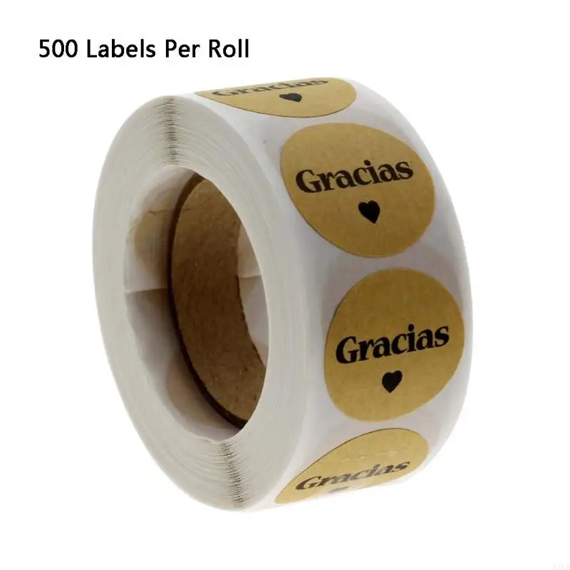 Y5LB 500ks/roll gracias Ďakujeme, že štítky s nálepkami za guľaté španielske slepky