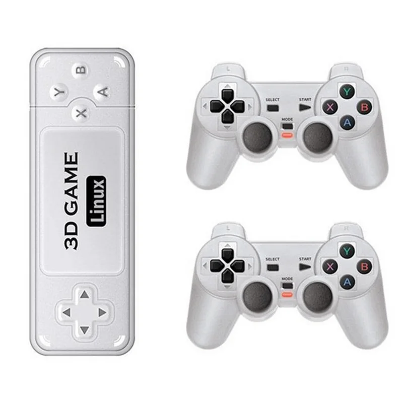 Y6 Game Console Home Video 4K HD Game Stick 2.4g Wireless Dual Player Controller Video Game Médium Player-128G