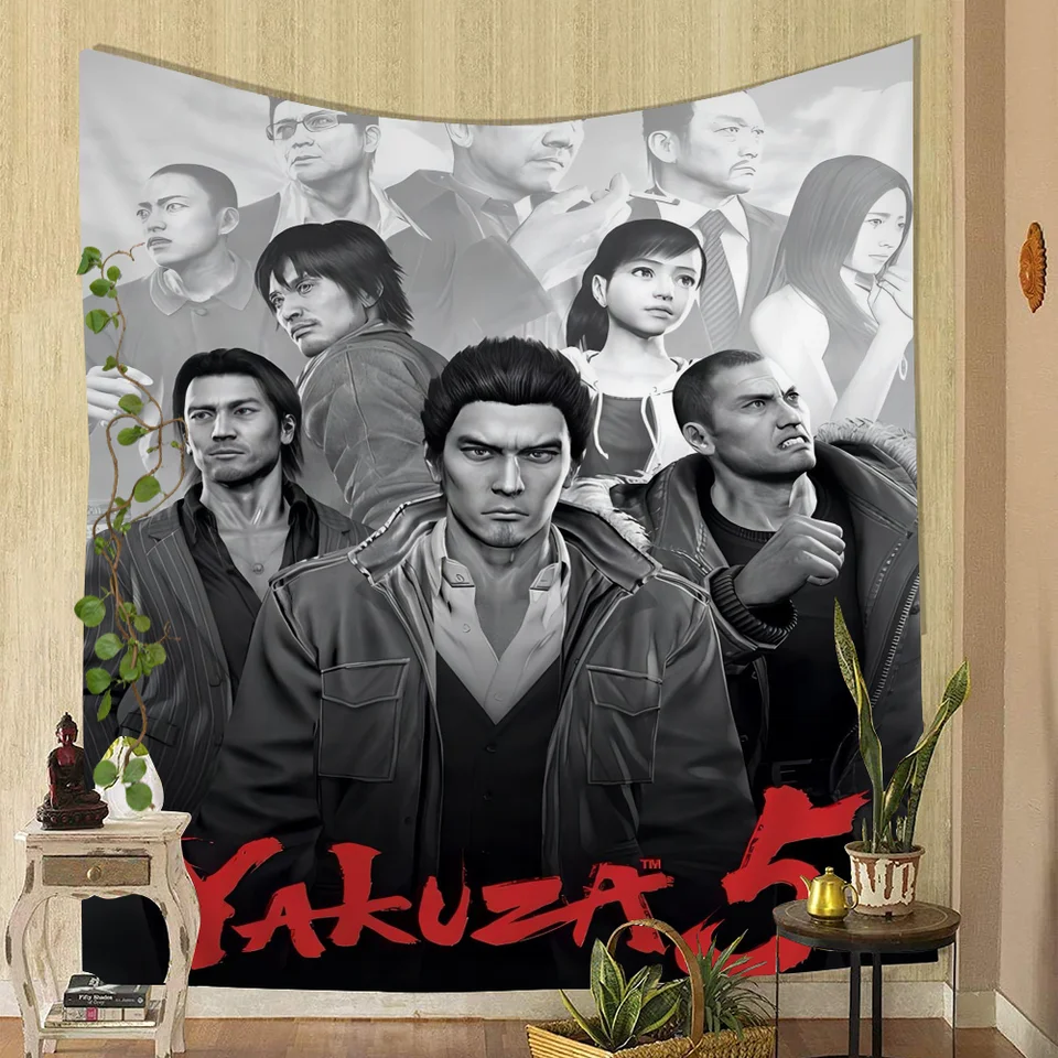 Yakuza ako draka hry anime tapiséria závesný tarot hippie nástenné koberce koľaj