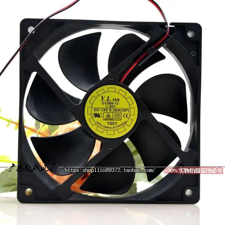 YALN FAN YUELUN 12025 D12BH-12 DC12V 12CM VETICKÝ VENTILÁR Tichého chladenia