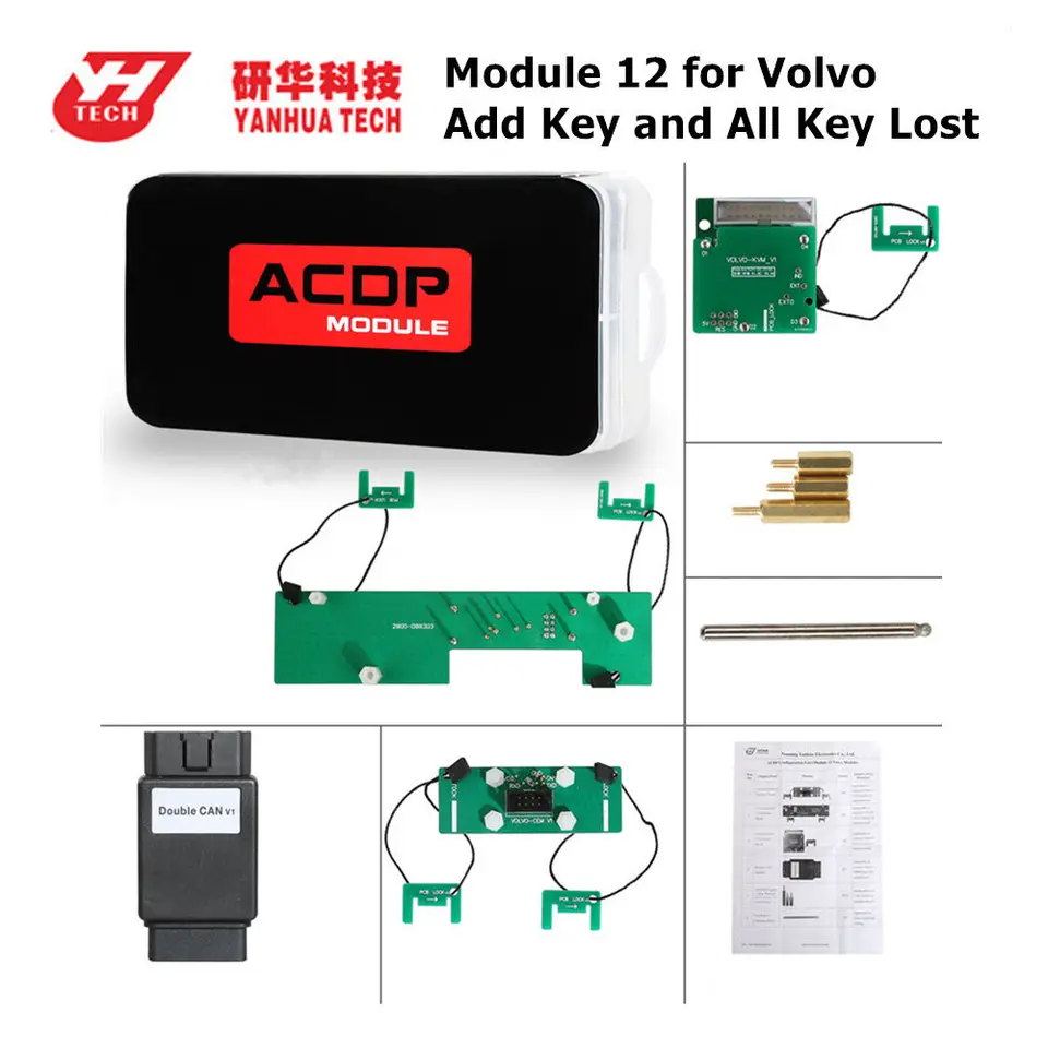 Yanhua Mini ACDP Modul 12 pre podporu Volvo Pridať kľúč a všetky kľúče stratené v rokoch 2009-2018