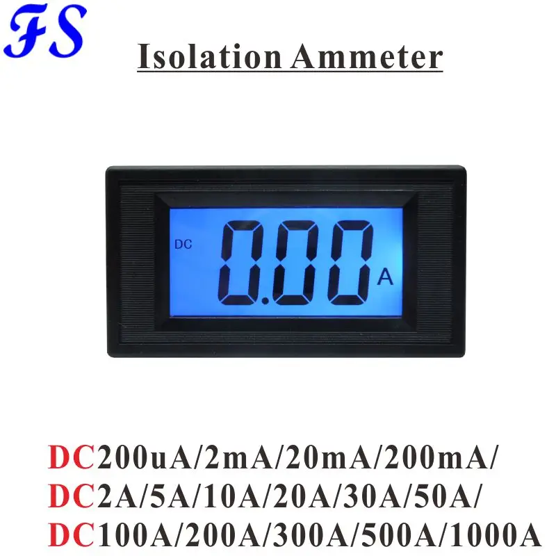 YB5135DI LCD DC prúdový meter tromi a polovica LCD kvapalného kryštálu DC Digital Ammeter Digital Current Meter Head ICL 7106
