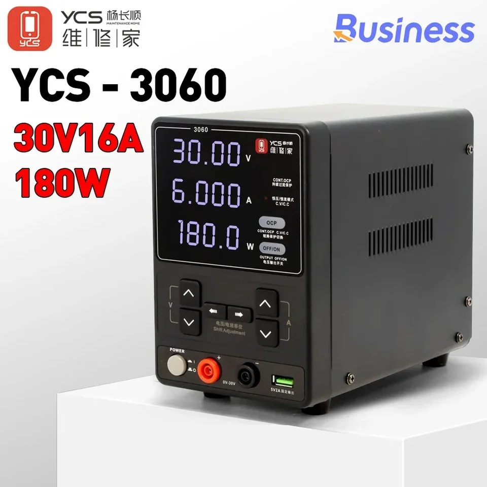 YCS 3060 napájací zdroj 30V 6A 180W Vysoký výkon pre mobilné telefóny Údržba DC Ammeter spaľovací stroj Nástroje skratových obvodov