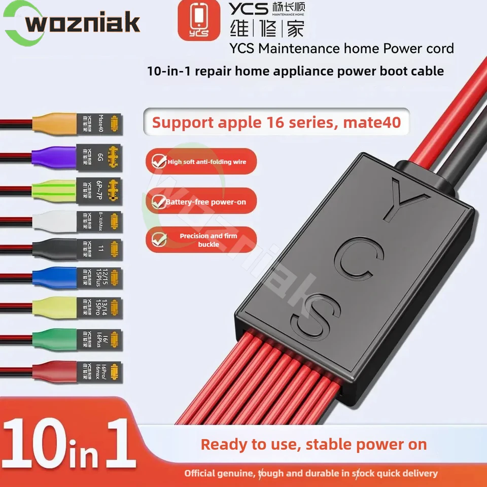 YCS D01 Power na nabíjanie detekčného kábla pre iPhone 6-16 Pro Max Huawei Mate40 BATÉRIA KLIPOVÁ KABELOVÁ KABELOVÁ KÁBLA