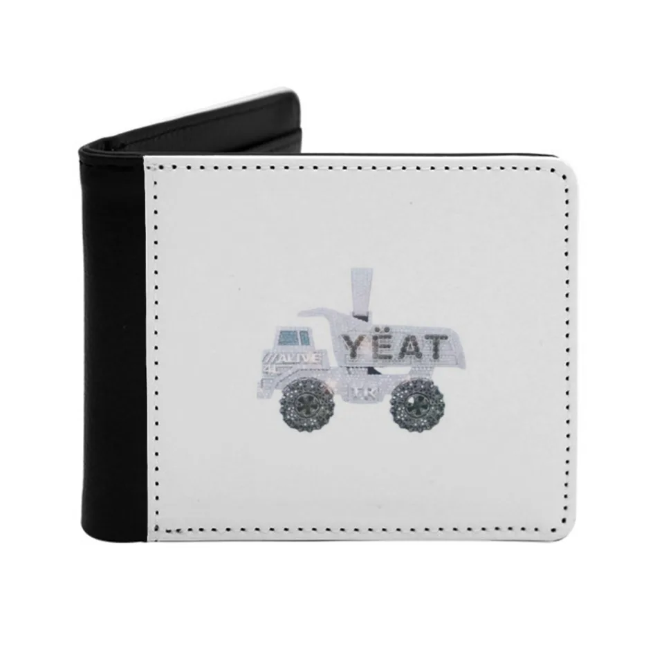 Yeat Tonka Chain Short Men's Wallety Držiteľ kreditnej karty retro peňaženka Muž Pu Leather Peňaženka Yeat Tonka reťazec Tonka Truck Iced