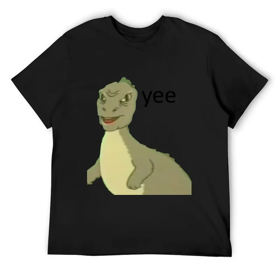Yee [Dinosaur Maym:^)] (Verzia 1, kvalita videa, čierny text) Tričko Plain Cuce Tops Tops krátke rukávy TEE dizajnérske oblečenie
