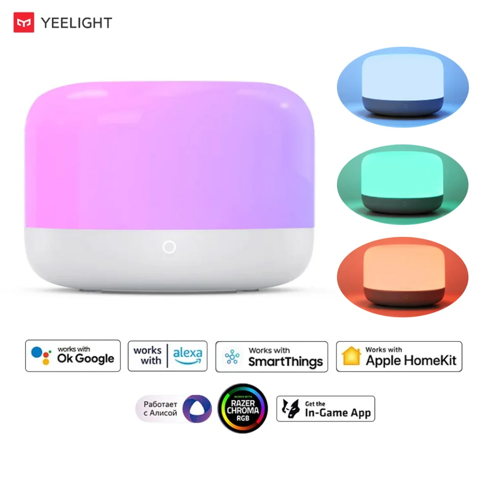 Yeelight LED inteligentná lampa d2 farebná atmosféra stola Night Light Inteligentná aplikácia Control pre HomeKit Alexa Google Sync s hudbou a hrami