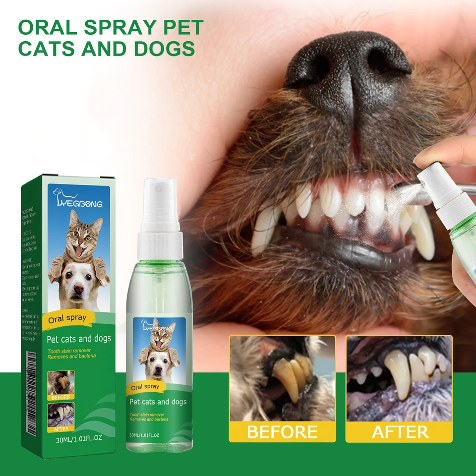 Yegbong Pet Mint čerstvý dychový sprej mačky a psa orálne čistenie dezodorantu dezodorant Care Care sprej psa mačka dezodorant sprej