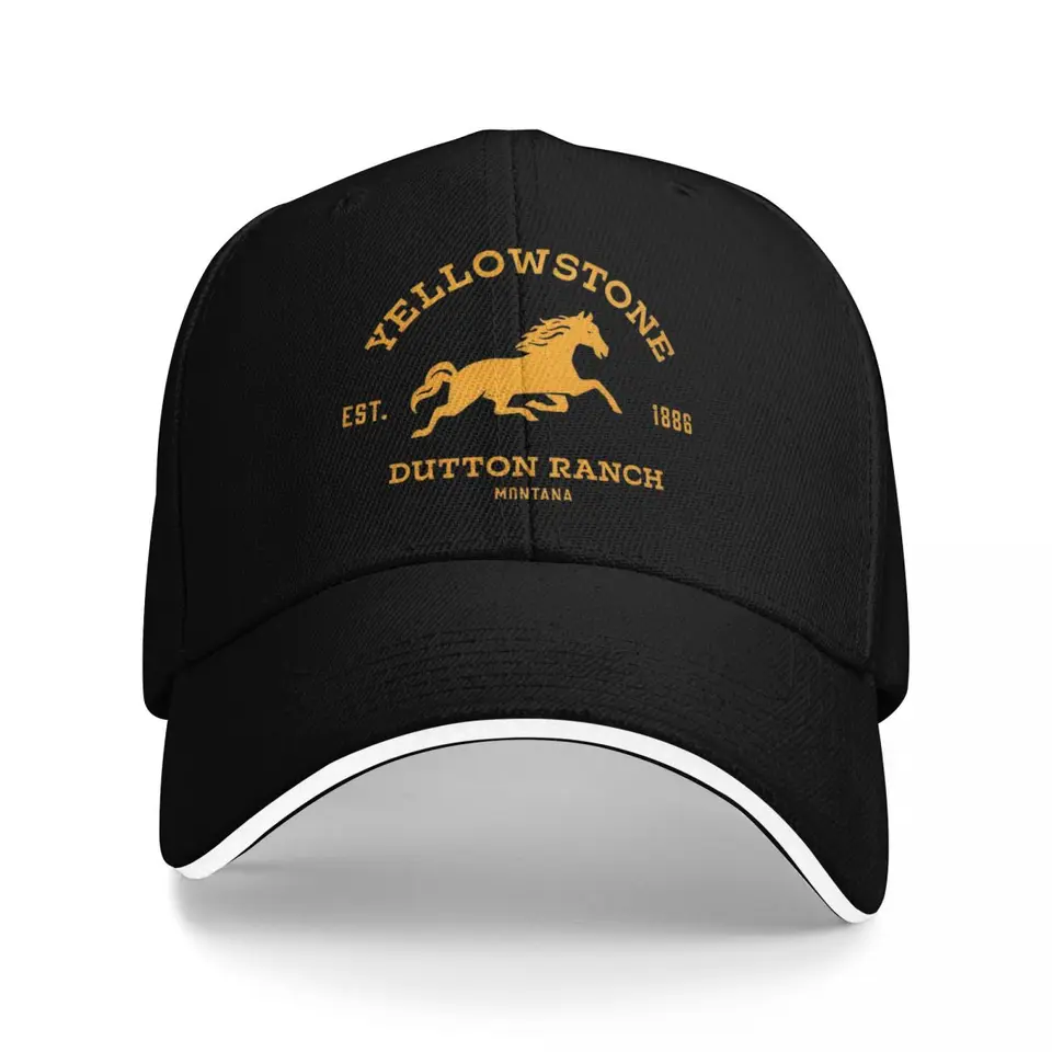 Yellowstone Dutton Ranch Gold Montana Vintage Logo baseball čiapka módne hip hop klobúky Spring Unisex Sport Snapback čiapka