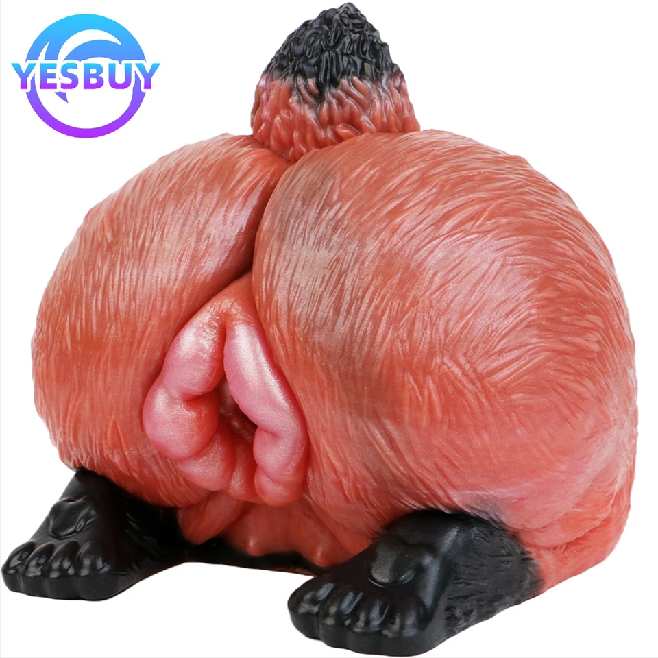 Yesbuy Fantasy Muž Masturbdator LiveLike Animal Fox Buttock Inbverted Fold s jedným kanálom penis stroker pre mužov začiatočná sexuálna hračka