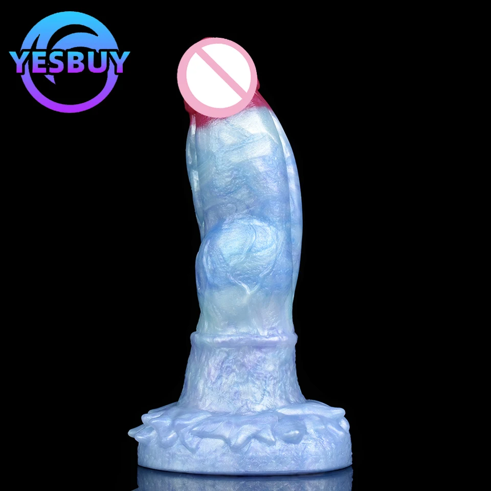 Yesbuy Ice Dragon Dildo Silikone Animal Falošný penis anus zástrčka pre mužov análny sex s hračkou s prísavkovým pohárom ženský masturbator pre dospelých