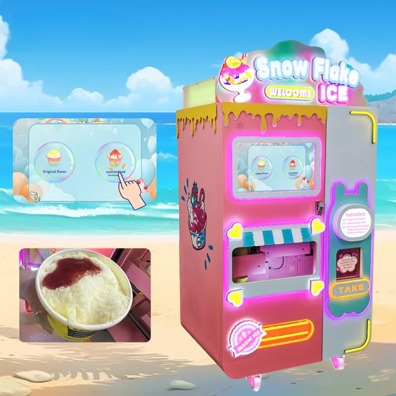 YG China Smart Snowflake Ice Vending Machine Horúce predajné predmety Komerčné snehové vločky Výroba automatu na ľadový predaj pre Mexiko