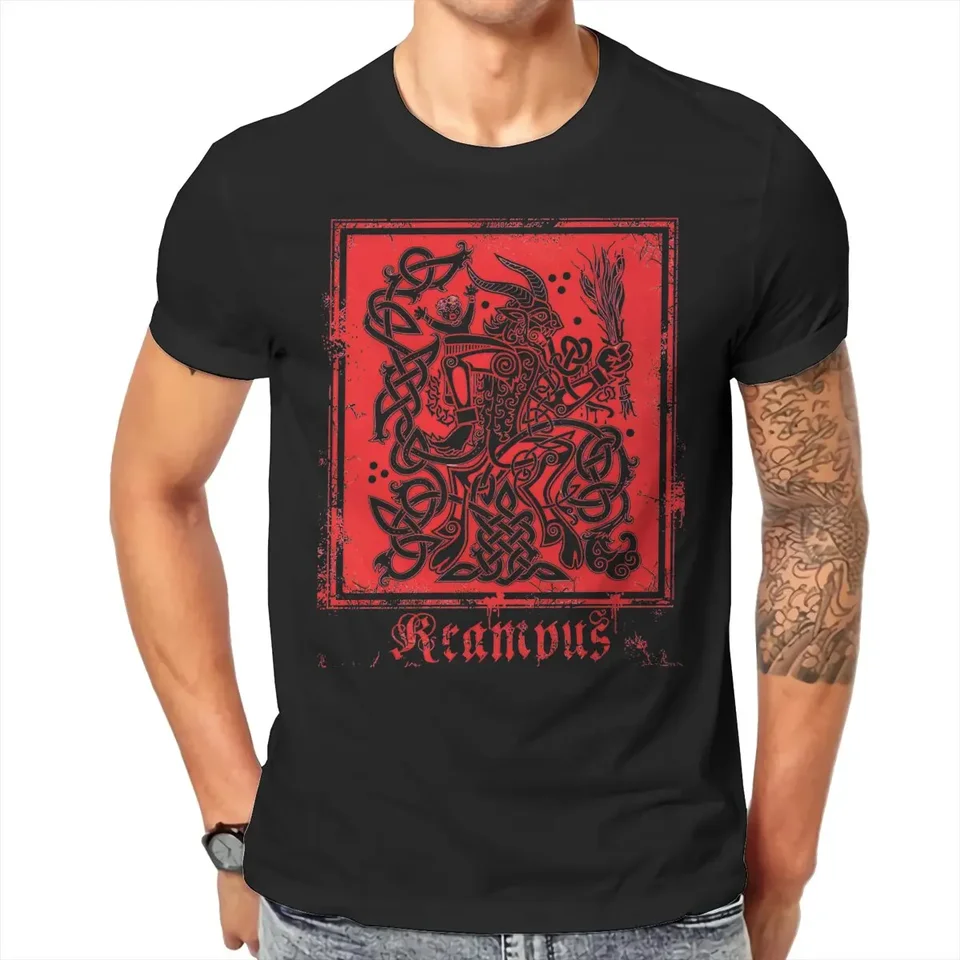 Yggdrasil 100% bavlnené tričká Keltic Krampus výrazný mužský tričko bedrový 6xl