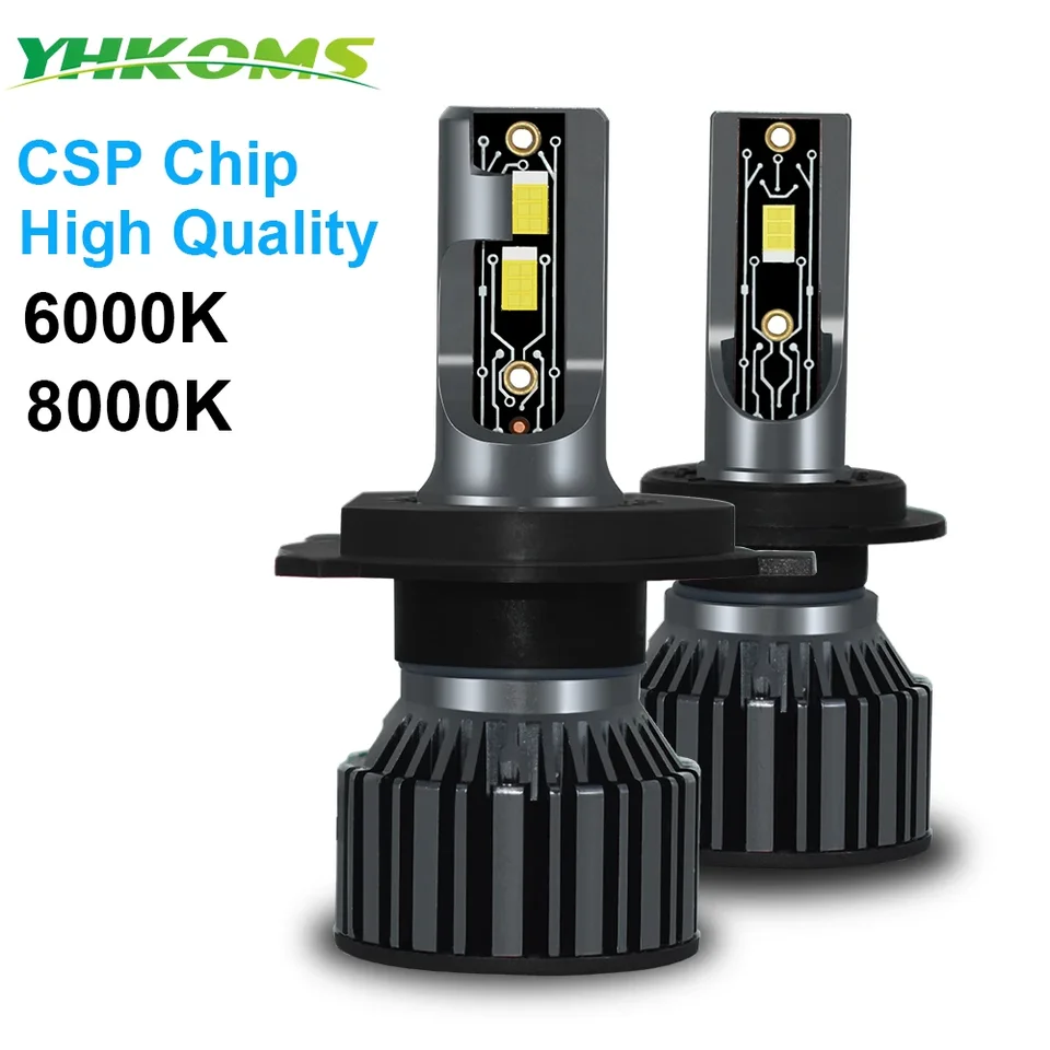YHKOMS H4 H7 LED svetlomet H1 H8 H9 H11 LED 9005 9006 9012 H3 9004 9007 H13 5202 880 881 H27 HB3 HB4 Automatické LED žiarovka LED.