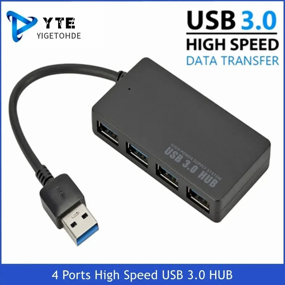Yigetohde vysokorýchlostná USB 3.0 Hub Multi USB Splitter 4 Ports Expander viac