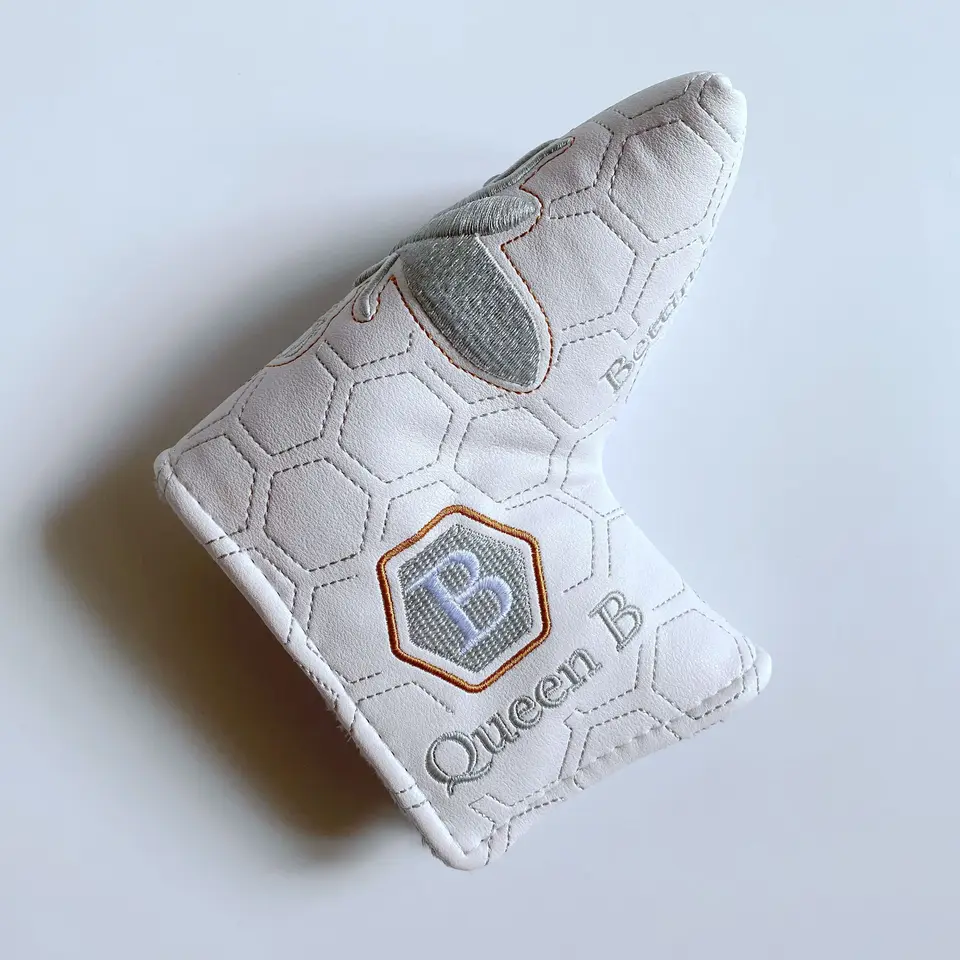 Yihome Golf Putter Cover Cover Pu kožená bett biela a čierna