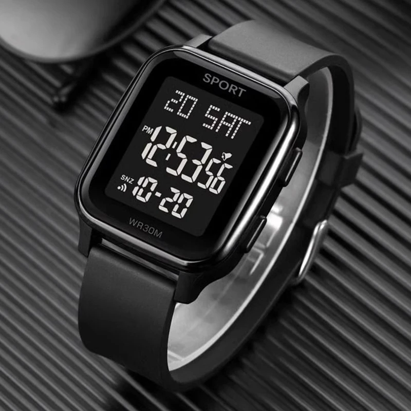 Yikaze Sports Watch for Men nepremokavé multifunkčné elektronické hodinky ultra tenké mužské digitálne náramkové hodinky pre muža pre muža