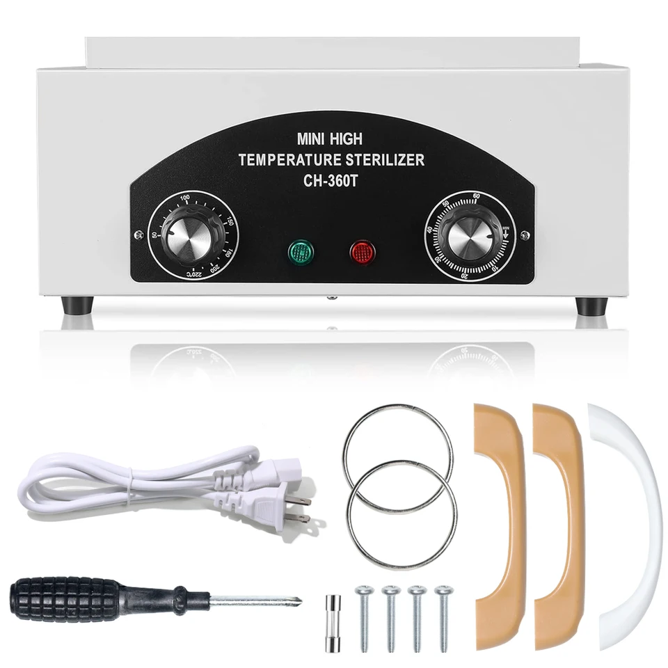 Yikoolin High -Teplotný sterilizátor 300 W na nechtových nástrojoch Suchý esterilizador de Manicura 1,5 l Salon Equipment