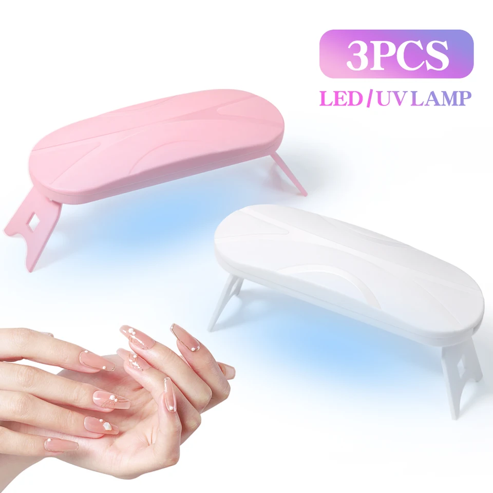 Yikoolin Skladacia myš Light Light Stroj na nechtovú lampu Mini LED lampa pre domáce salónové náradie Profesionálne nechtové fototerapia nechtovú lampu