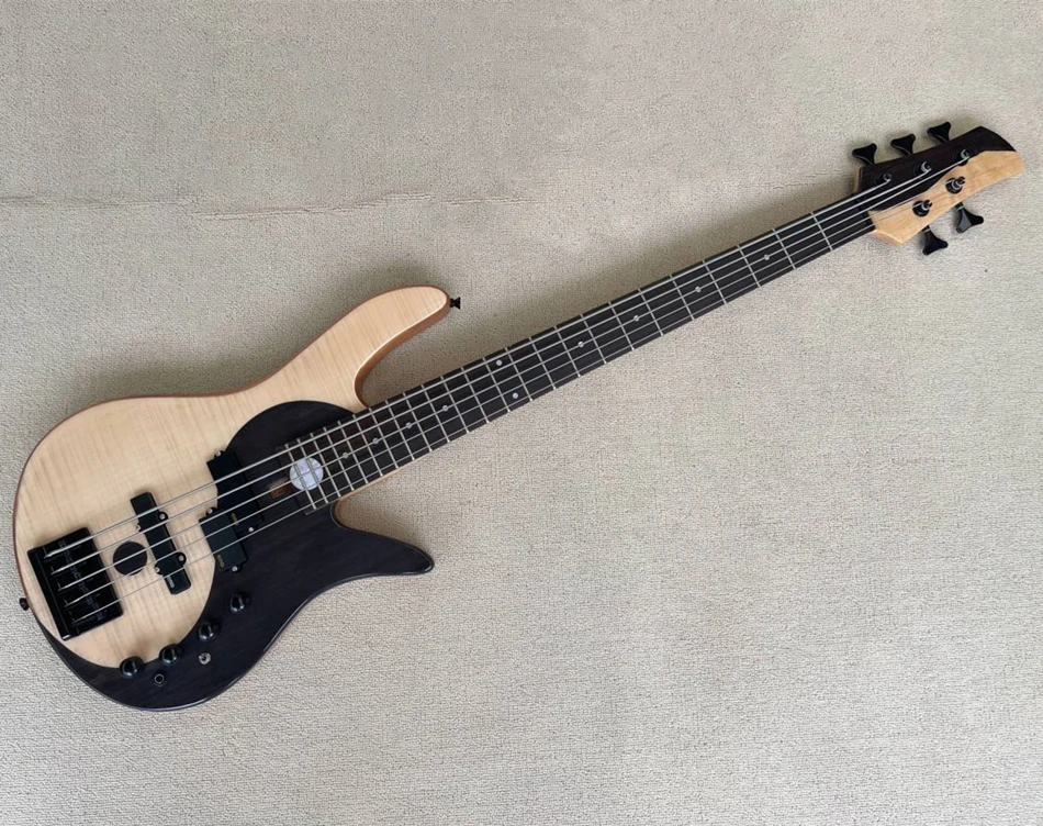 Yingyang Taiji 5 Strings Electric Bass Guitar s javorovým krkom, ponúkajte prispôsobenie