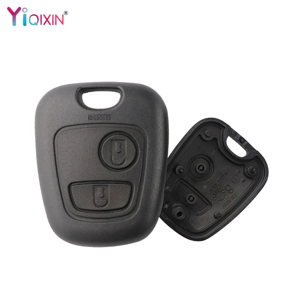 Yiqixin 1pc predný automobil Kľúč shell fob cover náhradný diaľkové prázdne puzdro pre Peugeot 107 206 207 306 307 407 pre Citroen C1 C4