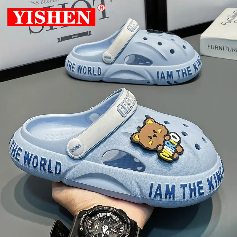 Yishen Garden topánky deti detské chlapci dievčatá Dievčatá pláž Sandals Sandále Zavreté zatvorené prsty Karikatúra Smyk