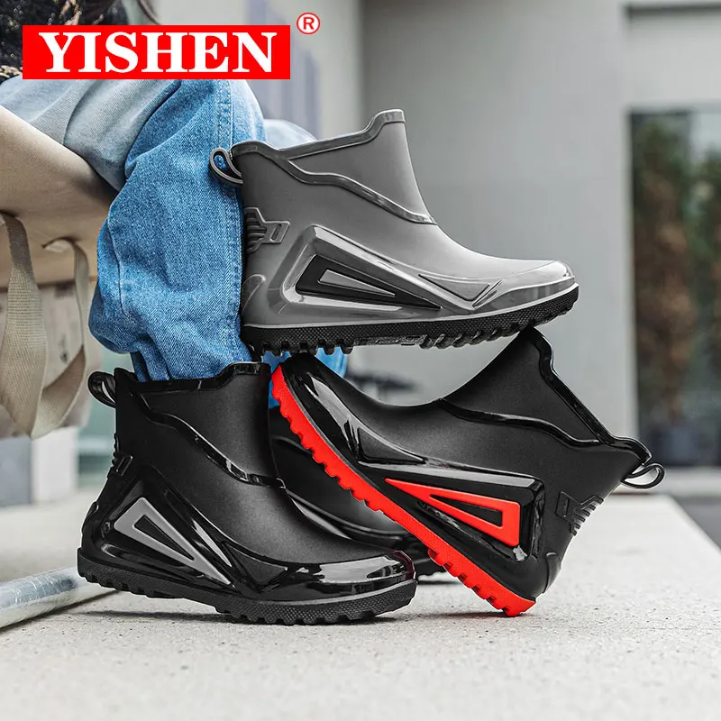 Yishen Rain Boots Dievčatá Dievčatá Boys členok Rain topánky vodotesné deti vodné topánky Študenti Gumové topánky Botas de lluvia