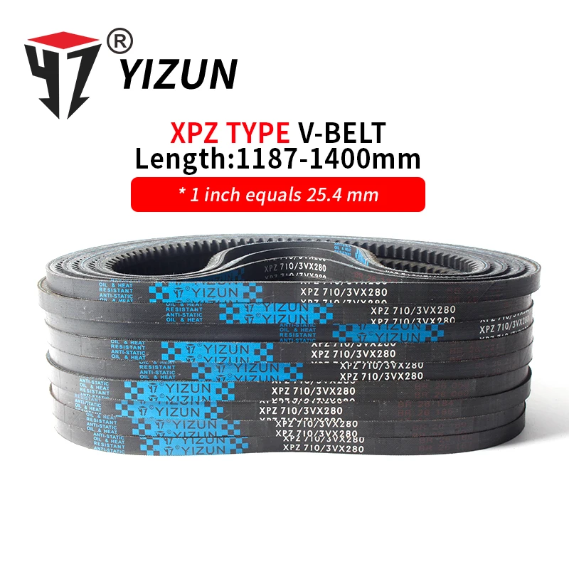 Yizun XPZ/3VX Typ XPZ1187 ~ 1400 mm tvrdý drôt hnacou silou dĺžky dĺžky obvodu priemyselného prevodového stroja zubné V pás