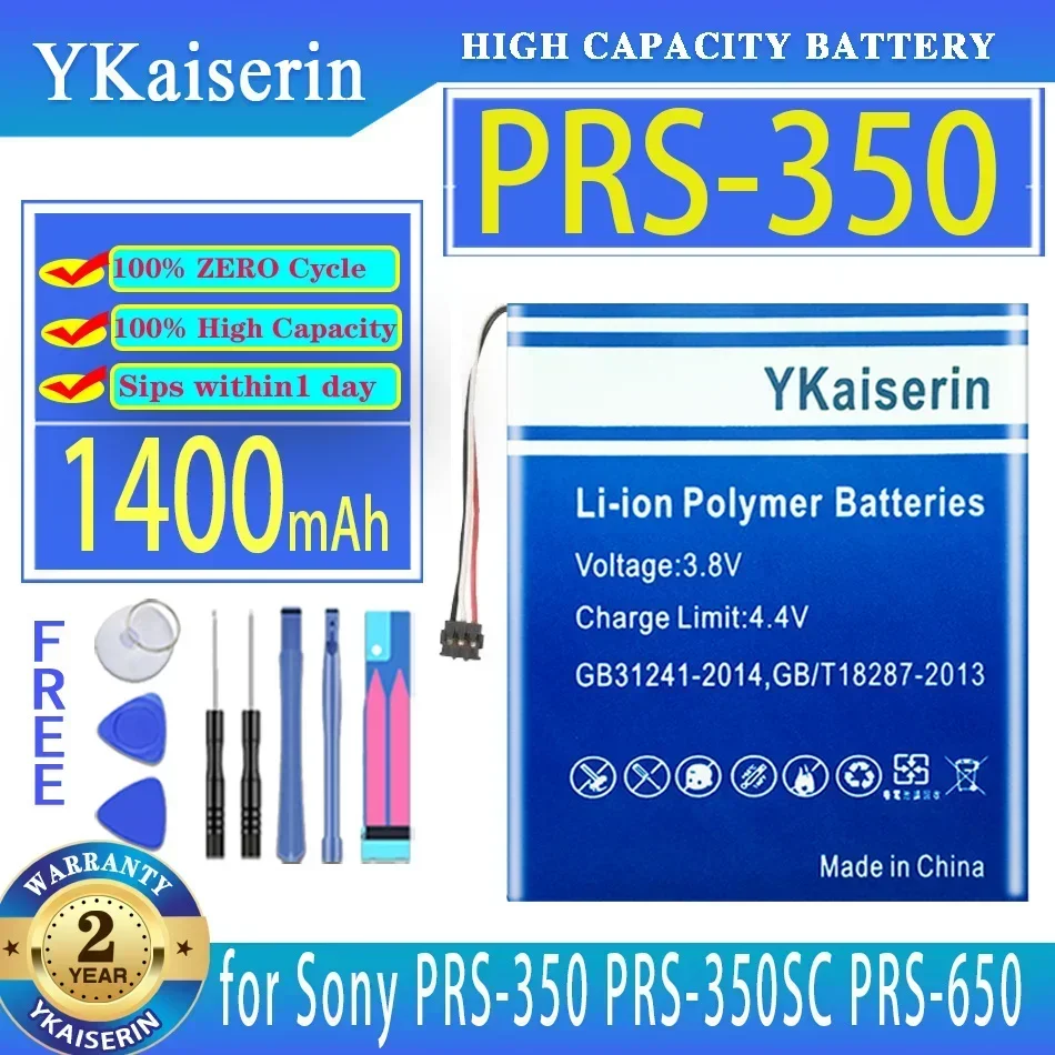 YKAISERIN 1400MAH Výmena batérie pre Sony PRS-350 PRS-350SC PRS-650 PRS-650BC PRS-650RC