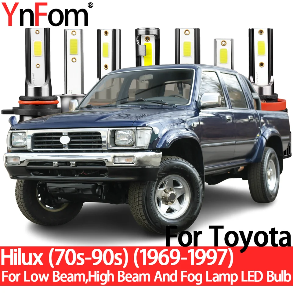 YNFOM pre Toyota Hilux (70.-90. roky) 1969-1997 Špeciálna súprava žiaroviek LED svetlometov pre nízky lúč, vysoký lúč, hmlové lampa, príslušenstvo automobilov