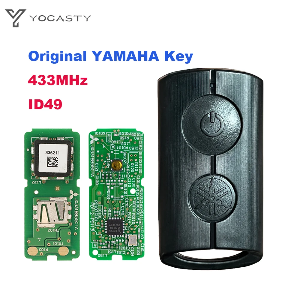 Yocasty Original Motocykel diaľkové ovládanie Kľúč FOB pre Yamaha xmax xmax300 NVX NVX155 Aerox Jauns QBIX 433MHz ID49 Chip