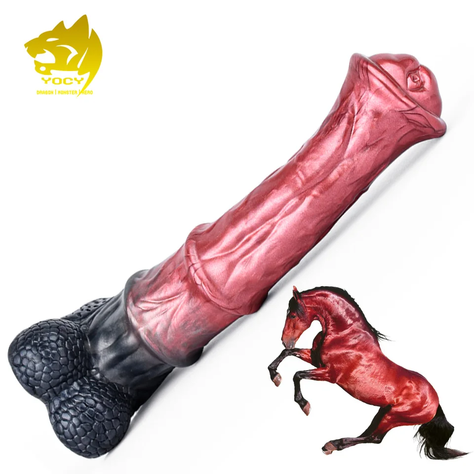 Yocy Horse dildo realistické fantasy monštrum kohút silikón falošný zviera Penis sex sex, ktorý striekal pre ženy ejakulujúcu hračku pre dospelých