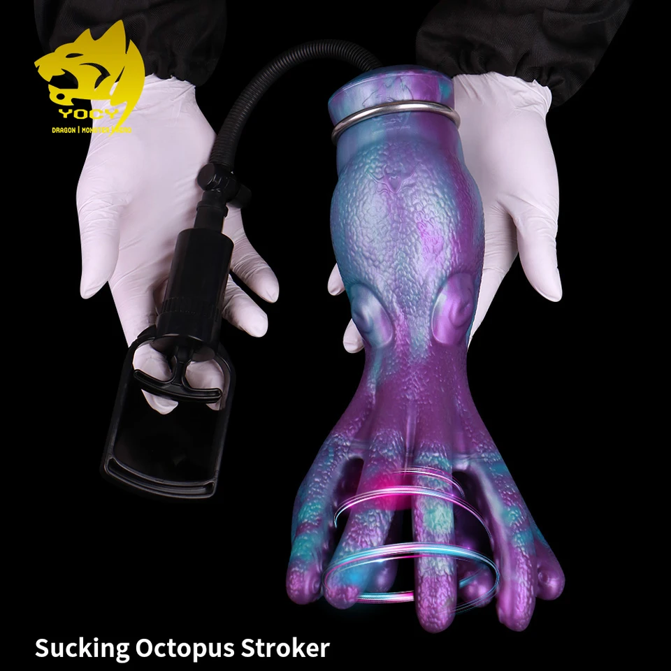 Yocy Octopus Tentacle Men Masturbator Air Pump Sucing pre mužský penis masager silikón fetiš fetiš sexuálne hračky pre dospelých 18+