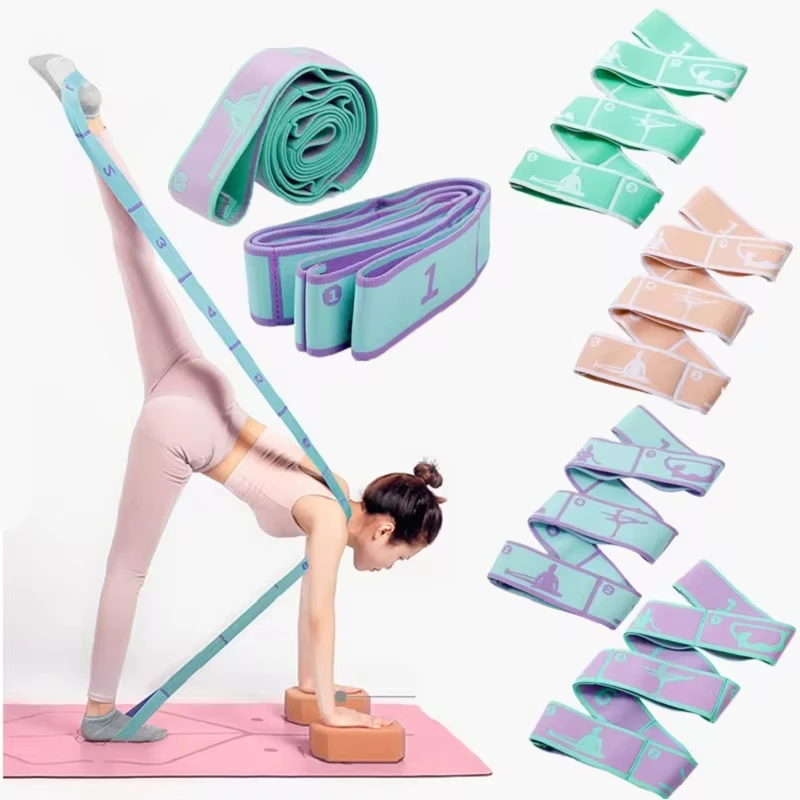 Yoga napínací pás Dance Stretching Band Loop Yoga Pilates Fitness Tension Belt Digital Stretch Elastic Band Resistance Band Band