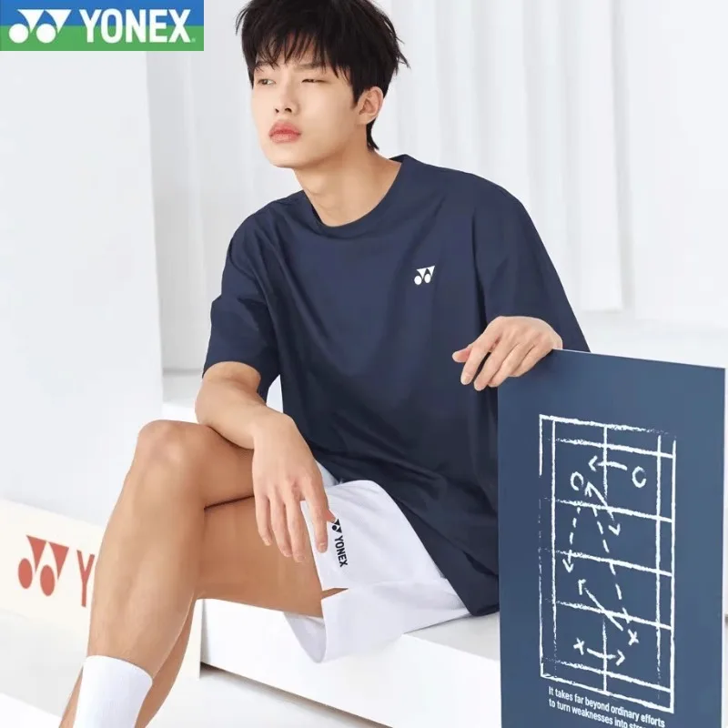 Yonex 2024 New Badminton Jersey Men's and Women's Sports Rýchlo vysušenie priedušného tričká s krátkym rukávom Kultúrna košeľa tričká